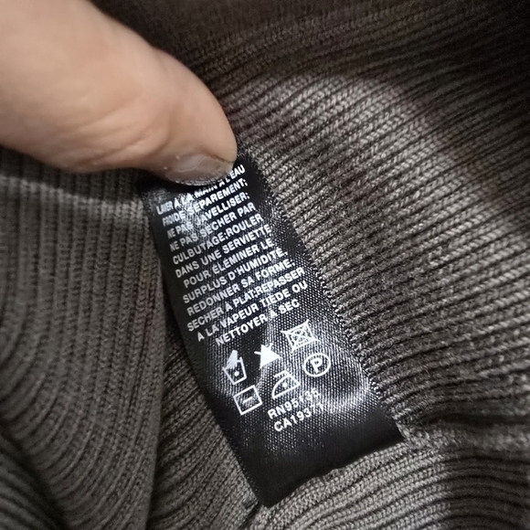 Lafayette 148 ribbed vneck wool duster Cardigan Taupe Patch Pockets Neutral - Picture 9 of 9